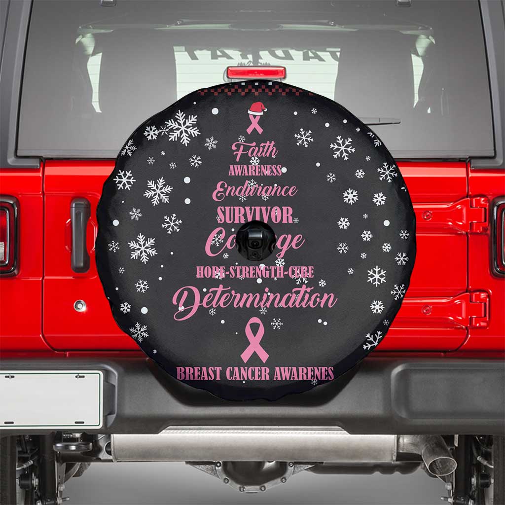 Christmas Tree Breast Cancer Spare Tire Cover Survivor - Wonder Print Shop