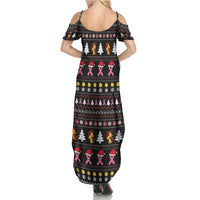Christmas Tree Breast Cancer Summer Maxi Dress Survivor - Wonder Print Shop