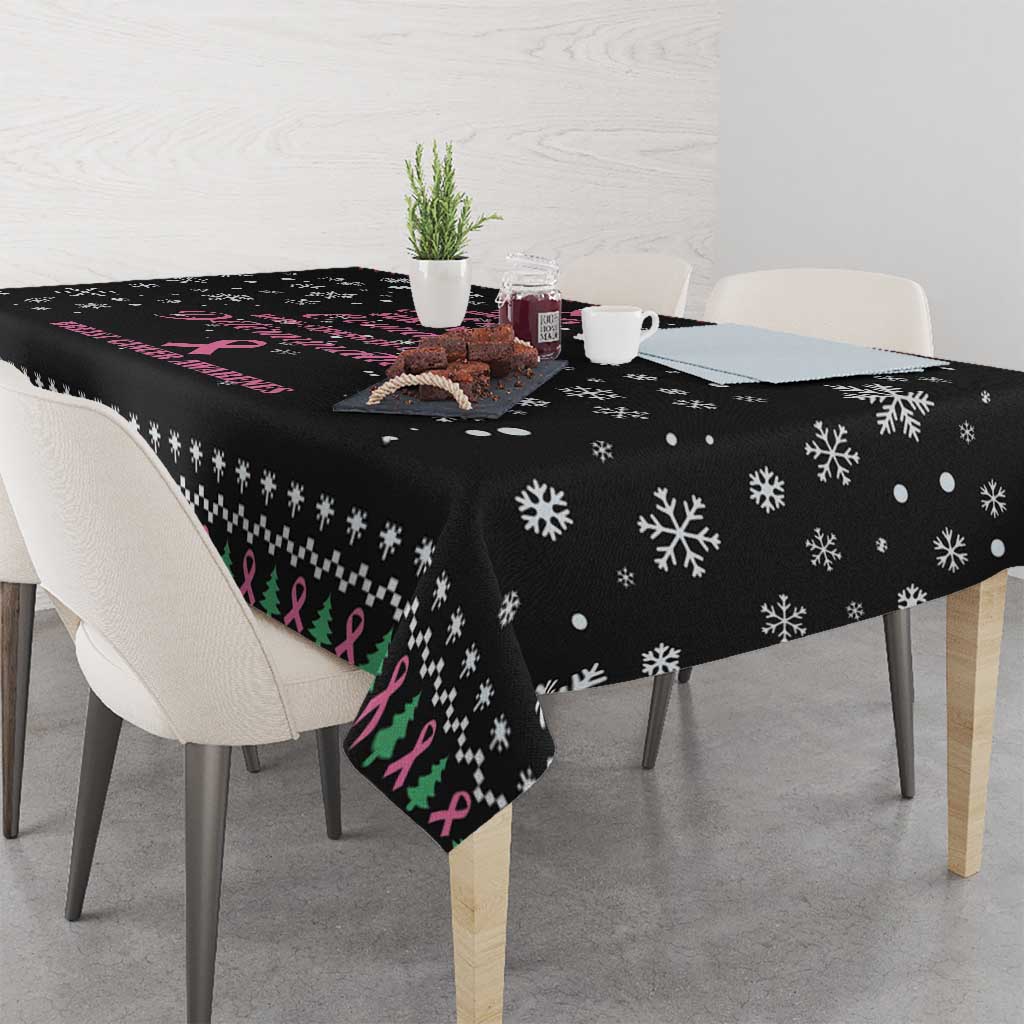 Christmas Tree Breast Cancer Tablecloth Survivor - Wonder Print Shop