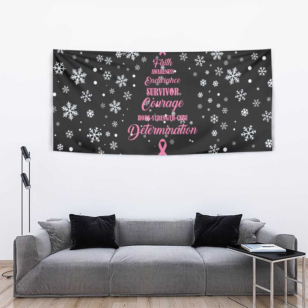 Christmas Tree Breast Cancer Tapestry Survivor - Wonder Print Shop