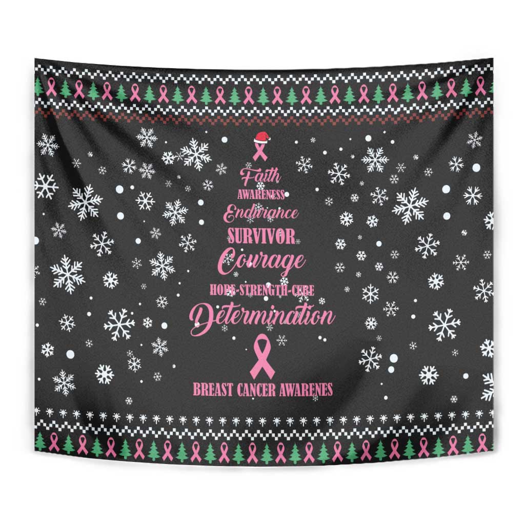 Christmas Tree Breast Cancer Tapestry Survivor - Wonder Print Shop