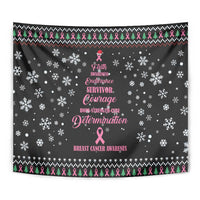 Christmas Tree Breast Cancer Tapestry Survivor - Wonder Print Shop