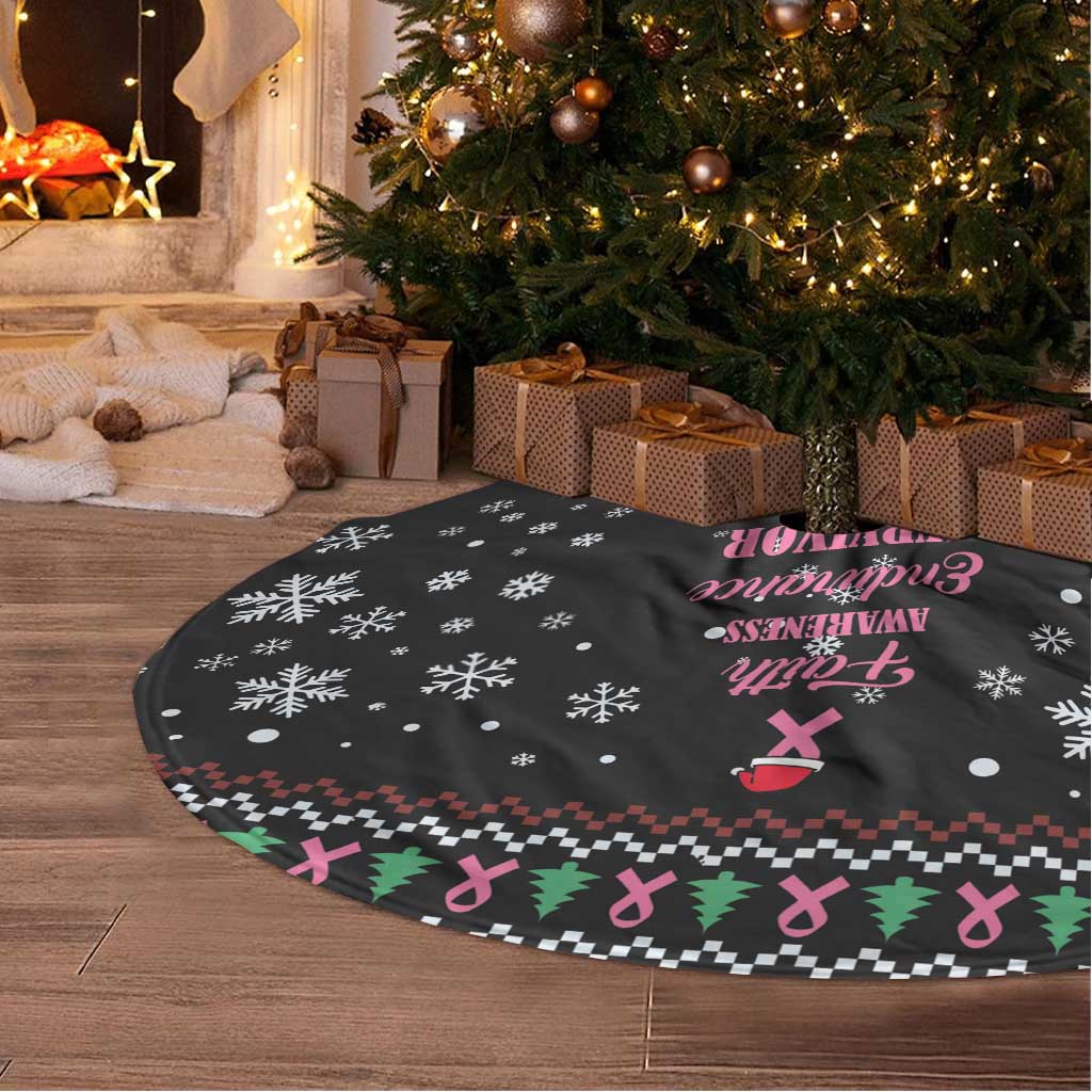 Christmas Tree Breast Cancer Tree Skirt Survivor - Wonder Print Shop