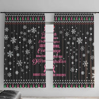 Christmas Tree Breast Cancer Window Curtain Survivor - Wonder Print Shop