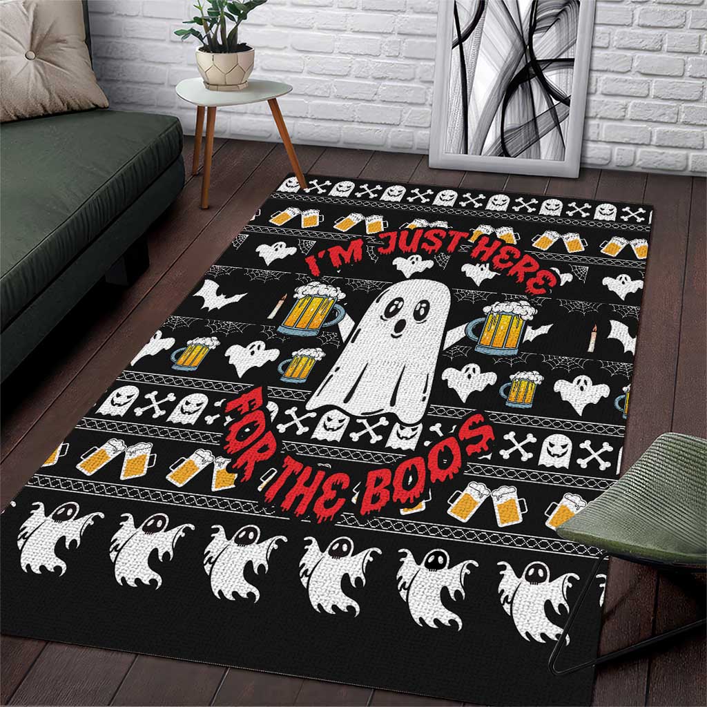 Christmas Boo Beer Area Rug I'm Just Here For The Boos - Wonder Print Shop