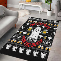 Christmas Boo Beer Area Rug I'm Just Here For The Boos - Wonder Print Shop
