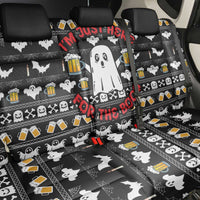 Christmas Boo Beer Back Car Seat Cover I'm Just Here For The Boos - Wonder Print Shop
