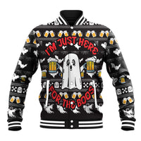 Christmas Boo Beer Baseball Jacket I'm Just Here For The Boos - Wonder Print Shop