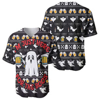 Christmas Boo Beer Baseball Jersey I'm Just Here For The Boos - Wonder Print Shop