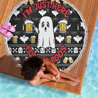 Christmas Boo Beer Beach Blanket I'm Just Here For The Boos - Wonder Print Shop