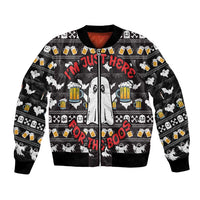 Christmas Boo Beer Bomber Jacket I'm Just Here For The Boos - Wonder Print Shop