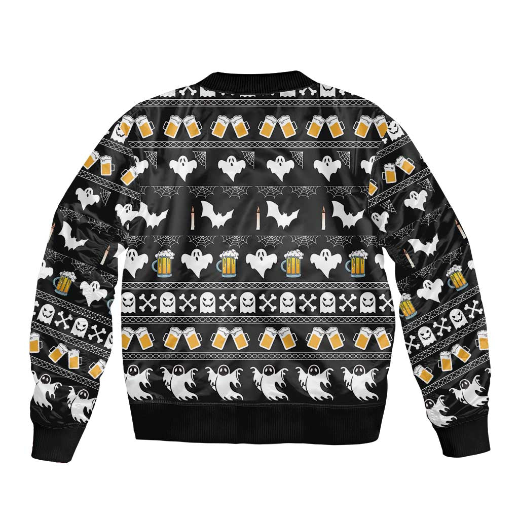 Christmas Boo Beer Bomber Jacket I'm Just Here For The Boos - Wonder Print Shop