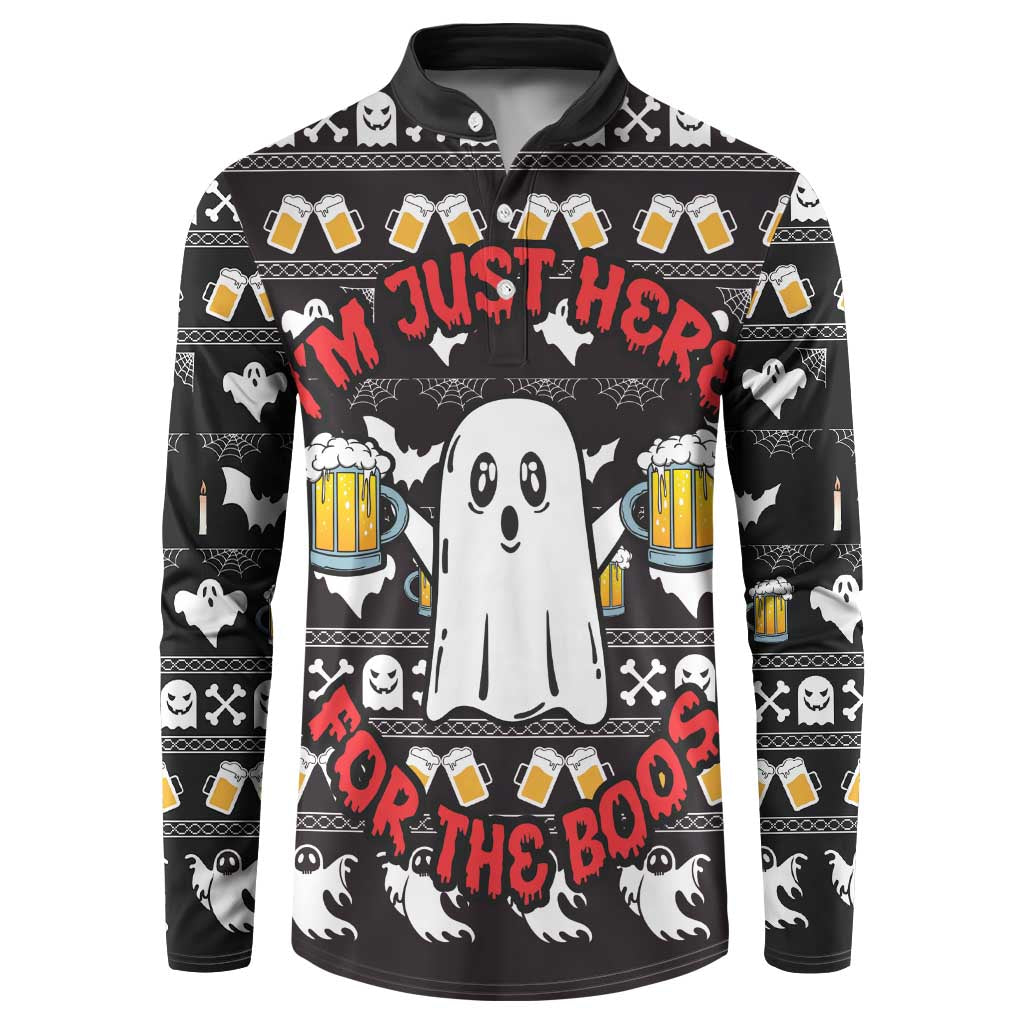 Christmas Boo Beer Button Sweatshirt I'm Just Here For The Boos - Wonder Print Shop