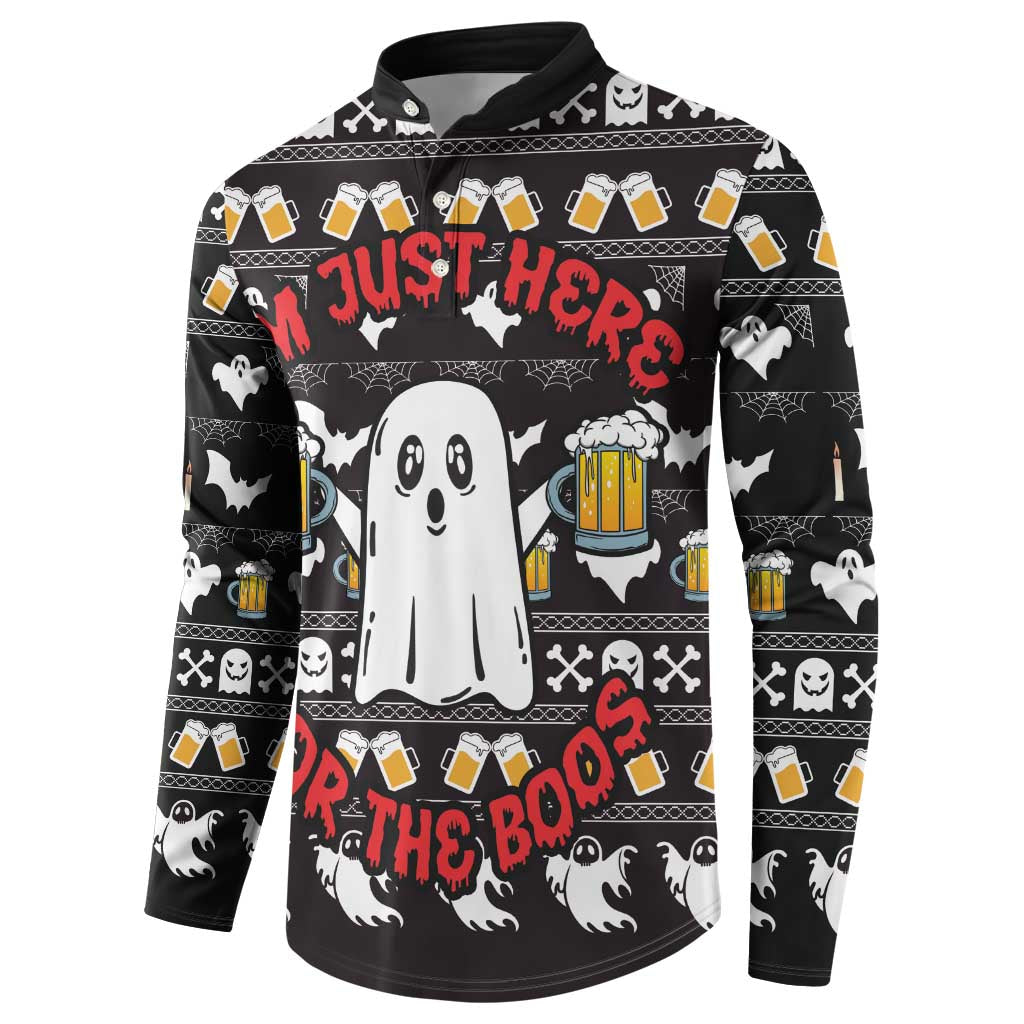 Christmas Boo Beer Button Sweatshirt I'm Just Here For The Boos - Wonder Print Shop