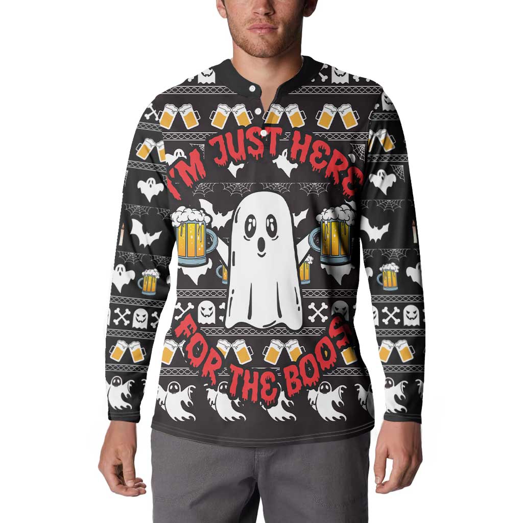 Christmas Boo Beer Button Sweatshirt I'm Just Here For The Boos - Wonder Print Shop