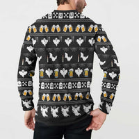 Christmas Boo Beer Button Sweatshirt I'm Just Here For The Boos - Wonder Print Shop