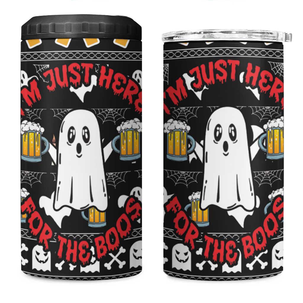 Christmas Boo Beer 4 in 1 Can Cooler Tumbler I'm Just Here For The Boos - Wonder Print Shop
