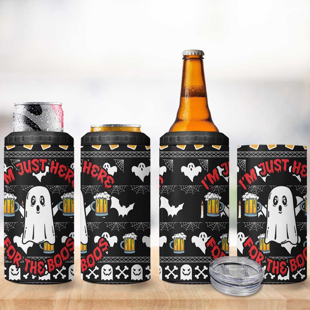 Christmas Boo Beer 4 in 1 Can Cooler Tumbler I'm Just Here For The Boos - Wonder Print Shop