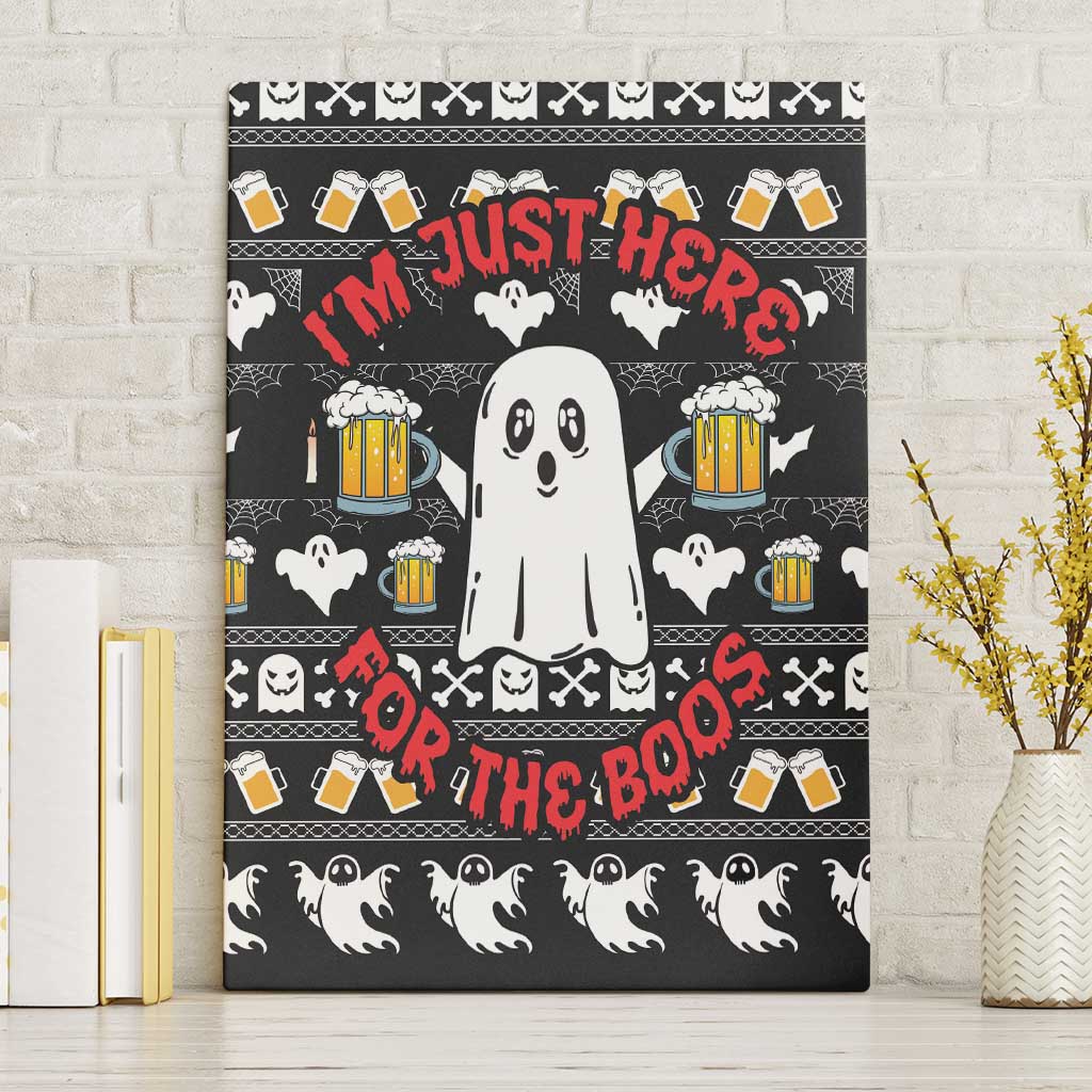 Christmas Boo Beer Canvas Wall Art I'm Just Here For The Boos - Wonder Print Shop