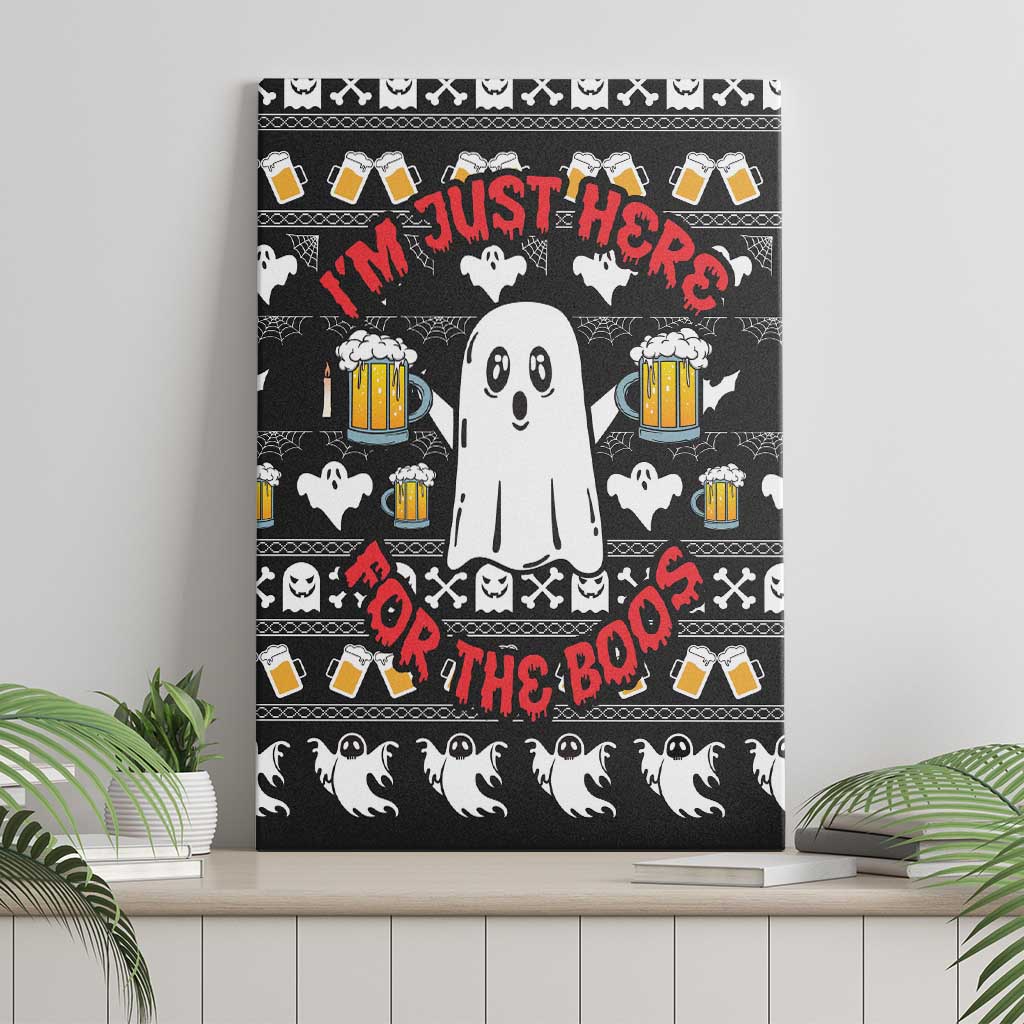 Christmas Boo Beer Canvas Wall Art I'm Just Here For The Boos - Wonder Print Shop