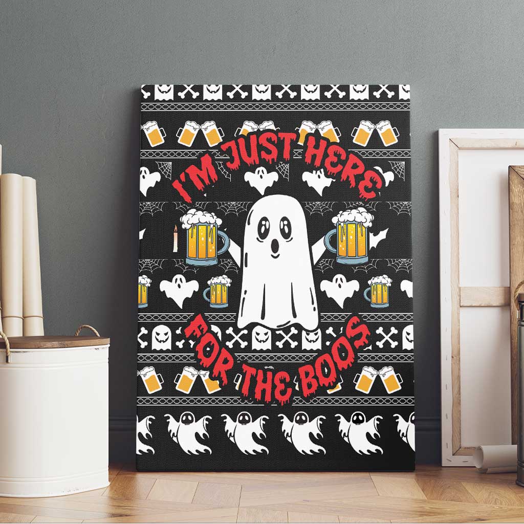 Christmas Boo Beer Canvas Wall Art I'm Just Here For The Boos - Wonder Print Shop