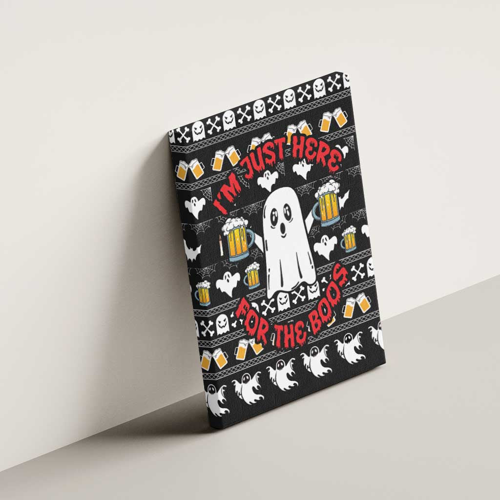 Christmas Boo Beer Canvas Wall Art I'm Just Here For The Boos - Wonder Print Shop