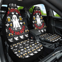 Christmas Boo Beer Car Seat Cover I'm Just Here For The Boos - Wonder Print Shop