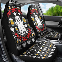 Christmas Boo Beer Car Seat Cover I'm Just Here For The Boos - Wonder Print Shop
