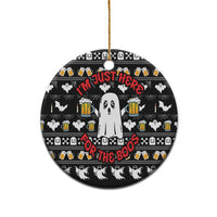 Christmas Boo Beer Ceramic Ornament I'm Just Here For The Boos - Wonder Print Shop