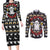 Christmas Boo Beer Couples Matching Long Sleeve Bodycon Dress and Long Sleeve Button Shirt I'm Just Here For The Boos - Wonder Print Shop