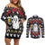 Christmas Boo Beer Couples Matching Off Shoulder Short Dress and Long Sleeve Button Shirt I'm Just Here For The Boos - Wonder Print Shop