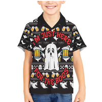 Christmas Boo Beer Family Matching Mermaid Dress and Hawaiian Shirt I'm Just Here For The Boos - Wonder Print Shop