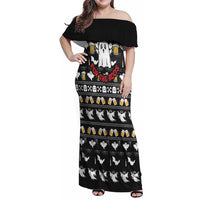 Christmas Boo Beer Family Matching Off Shoulder Maxi Dress and Hawaiian Shirt I'm Just Here For The Boos - Wonder Print Shop