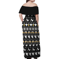 Christmas Boo Beer Family Matching Off Shoulder Maxi Dress and Hawaiian Shirt I'm Just Here For The Boos - Wonder Print Shop