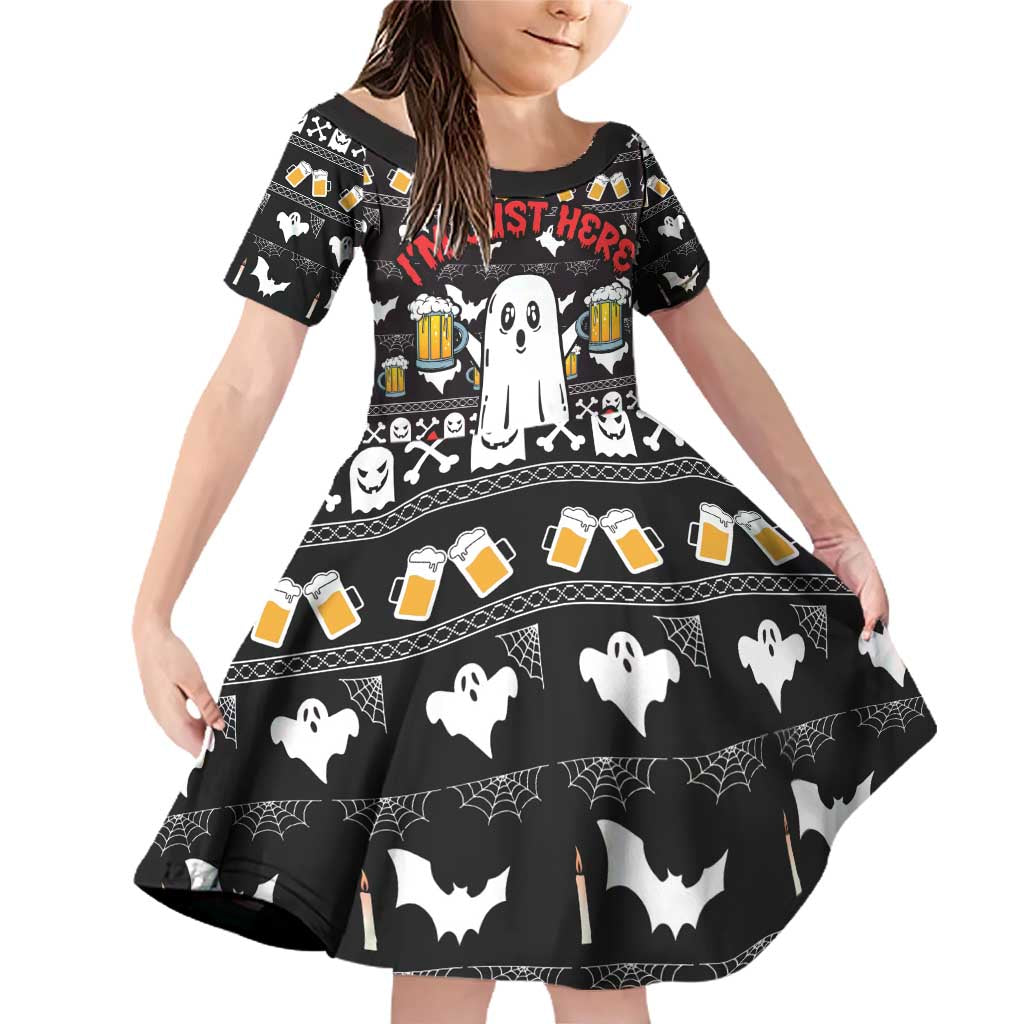 Christmas Boo Beer Family Matching Off Shoulder Short Dress and Hawaiian Shirt I'm Just Here For The Boos - Wonder Print Shop