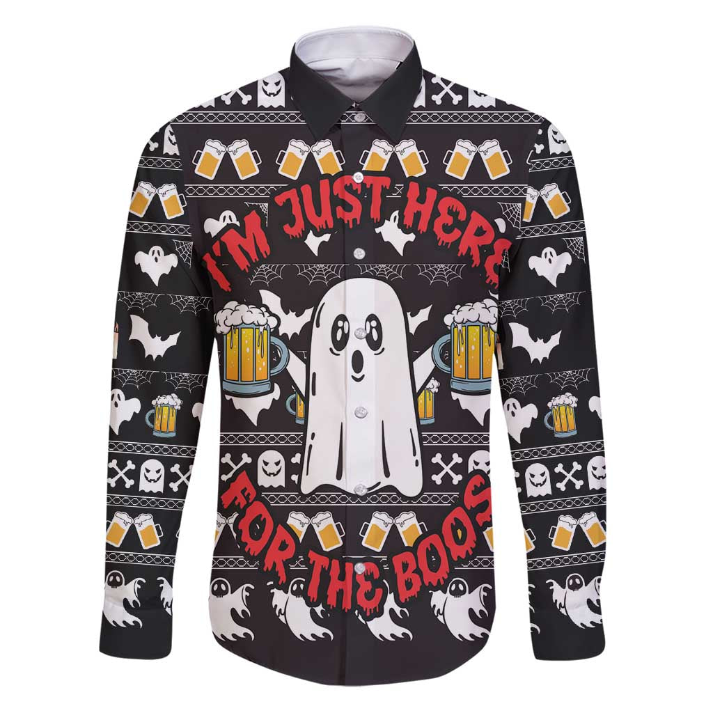 Christmas Boo Beer Family Matching Puletasi and Hawaiian Shirt I'm Just Here For The Boos - Wonder Print Shop