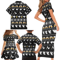 Christmas Boo Beer Family Matching Short Sleeve Bodycon Dress and Hawaiian Shirt I'm Just Here For The Boos - Wonder Print Shop