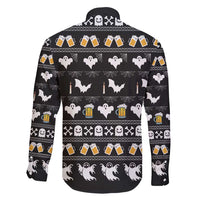 Christmas Boo Beer Family Matching Short Sleeve Bodycon Dress and Hawaiian Shirt I'm Just Here For The Boos - Wonder Print Shop