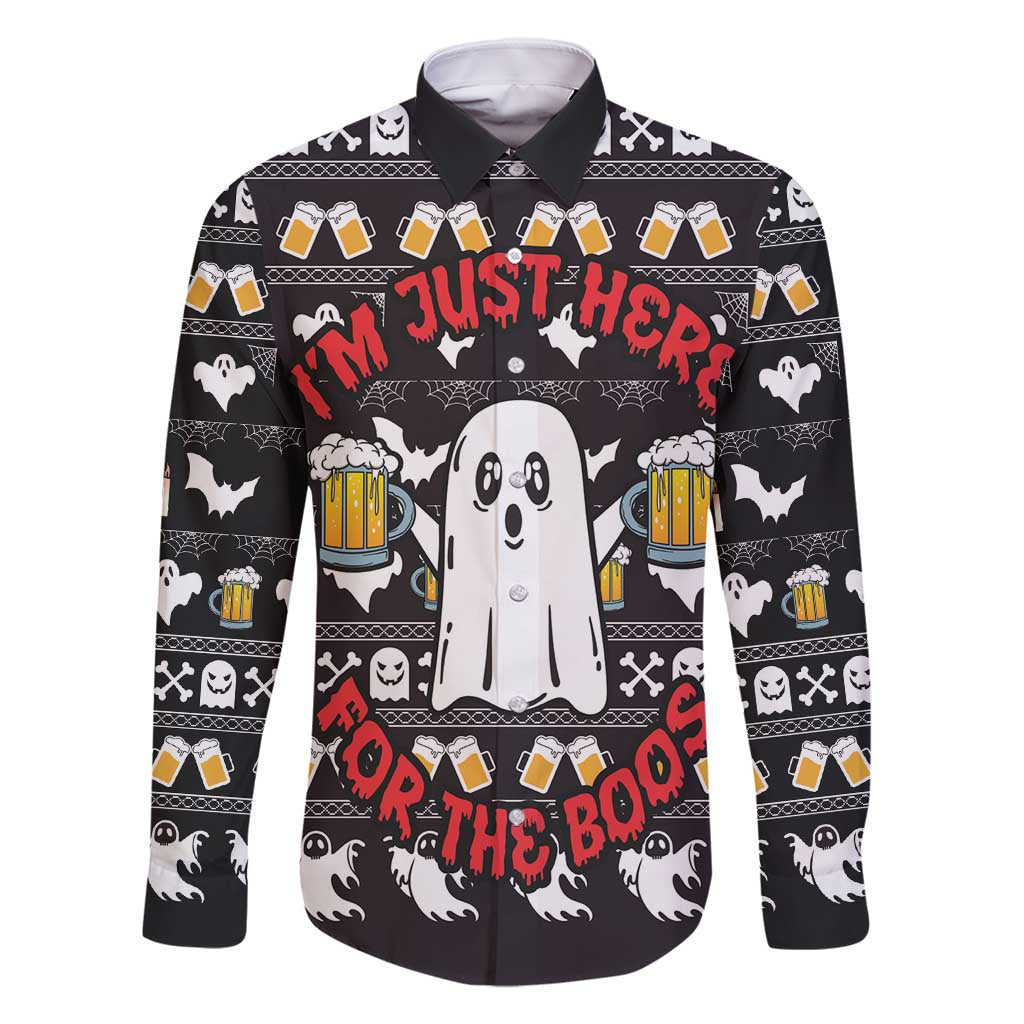 Christmas Boo Beer Family Matching Summer Maxi Dress and Hawaiian Shirt I'm Just Here For The Boos - Wonder Print Shop