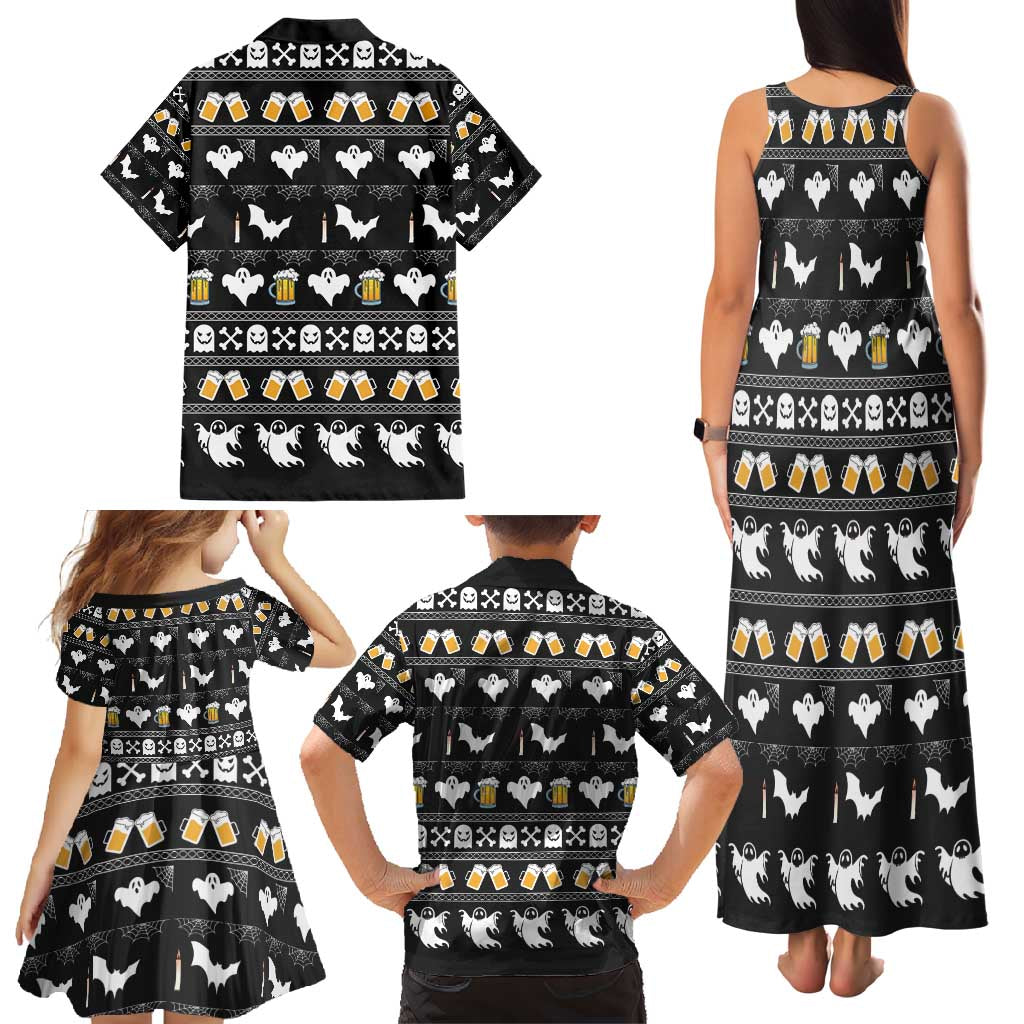Christmas Boo Beer Family Matching Tank Maxi Dress and Hawaiian Shirt I'm Just Here For The Boos - Wonder Print Shop