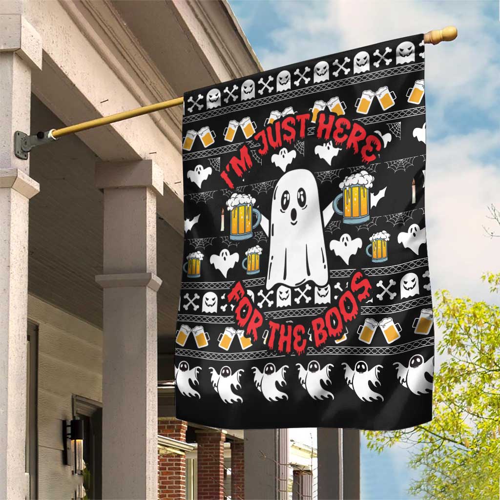 Christmas Boo Beer Garden Flag I'm Just Here For The Boos - Wonder Print Shop
