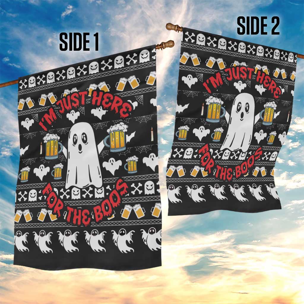 Christmas Boo Beer Garden Flag I'm Just Here For The Boos - Wonder Print Shop