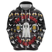 Christmas Boo Beer Hoodie I'm Just Here For The Boos - Wonder Print Shop