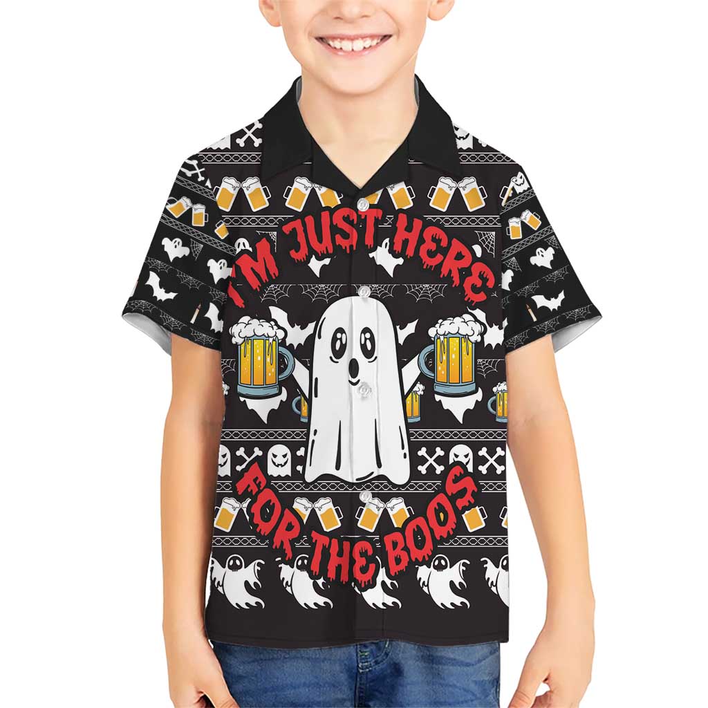 Christmas Boo Beer Kid Hawaiian Shirt I'm Just Here For The Boos - Wonder Print Shop