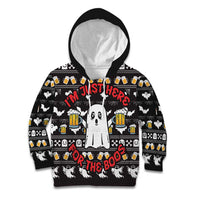 Christmas Boo Beer Kid Hoodie I'm Just Here For The Boos - Wonder Print Shop