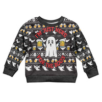 Christmas Boo Beer Kid Ugly Christmas Sweater I'm Just Here For The Boos - Wonder Print Shop