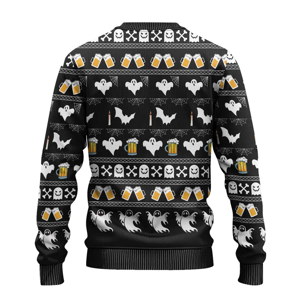 Christmas Boo Beer Ugly Christmas Sweater I'm Just Here For The Boos - Wonder Print Shop