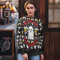 Christmas Boo Beer Ugly Christmas Sweater I'm Just Here For The Boos - Wonder Print Shop