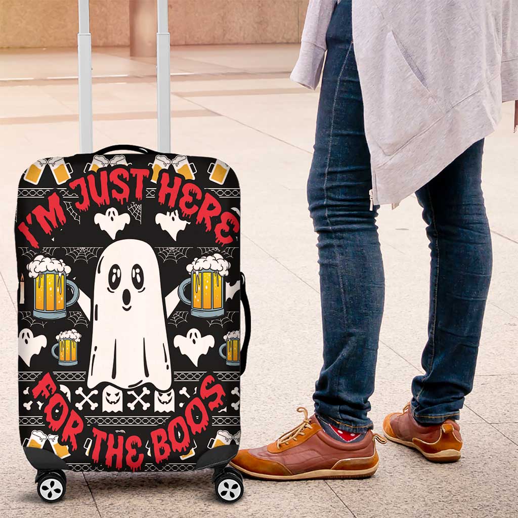 Christmas Boo Beer Luggage Cover I'm Just Here For The Boos - Wonder Print Shop