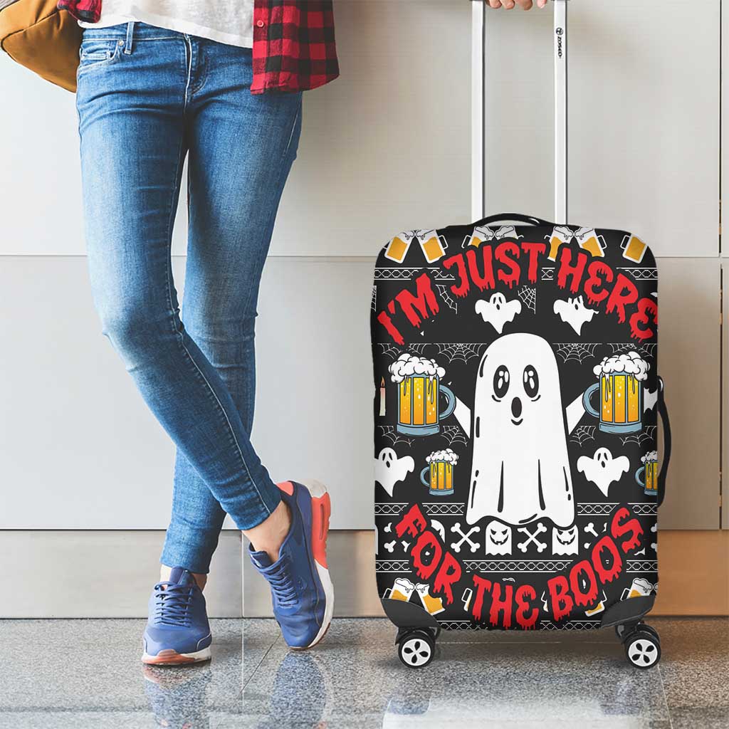 Christmas Boo Beer Luggage Cover I'm Just Here For The Boos - Wonder Print Shop